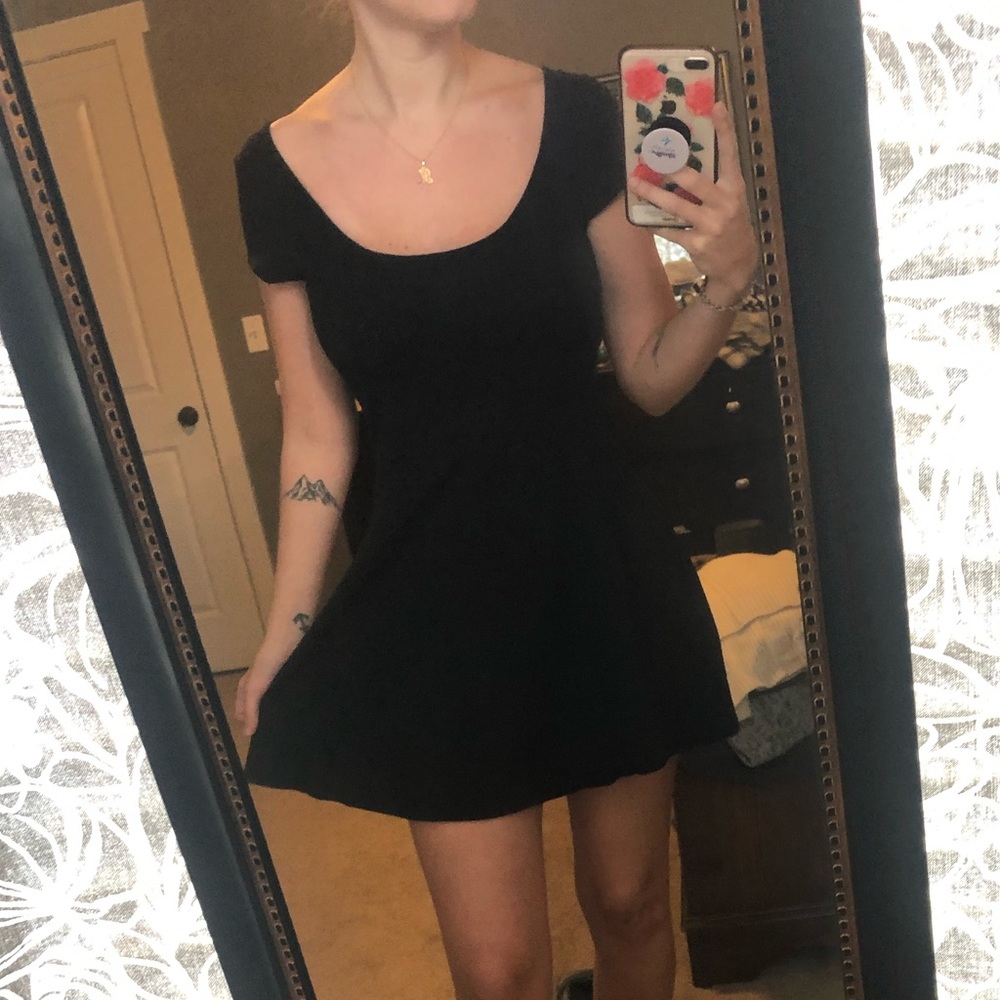 Black mini dress